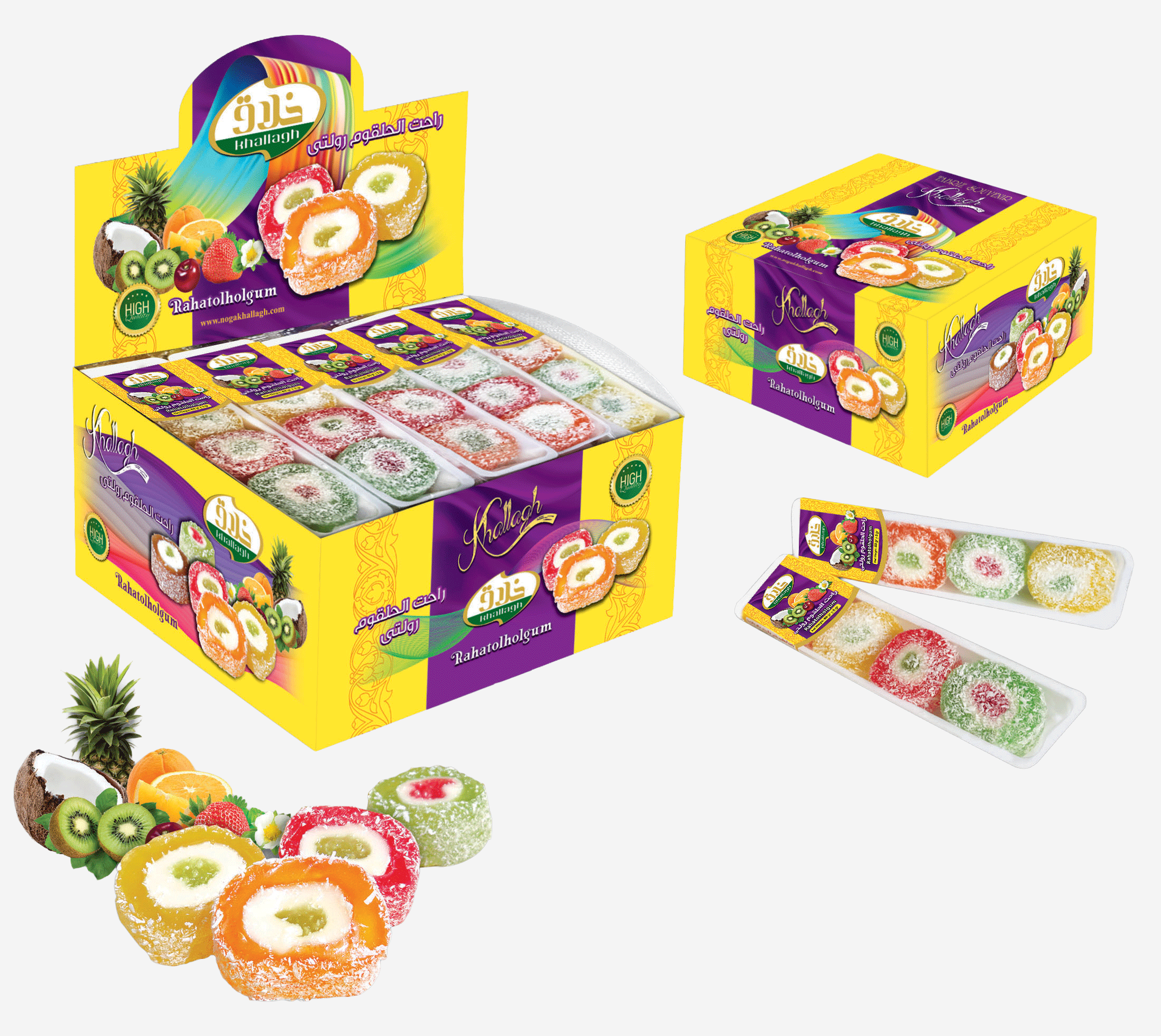 [07] راحت الحلقوم رولتی میوه ای-سوپری 21 لقمه